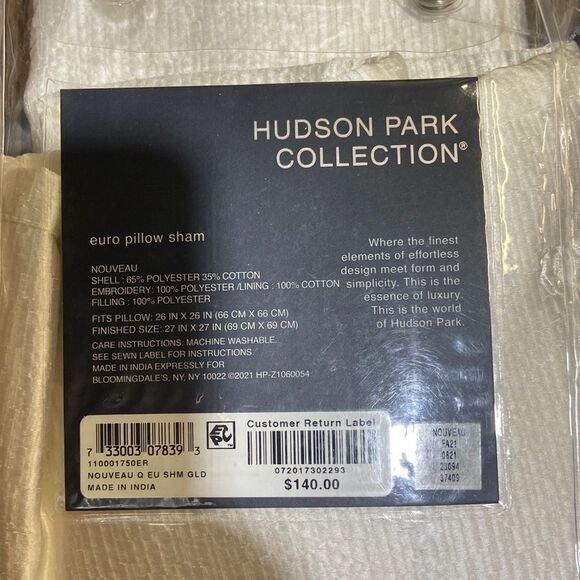 HUDSON PARK COLLECTION NOUVEAU QUILTED EURO SHAM, Taupe - Picture 3 of 4